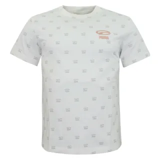 Puma og Aop Tee Womens Casual Branded T-Shirt Cream 845065 02