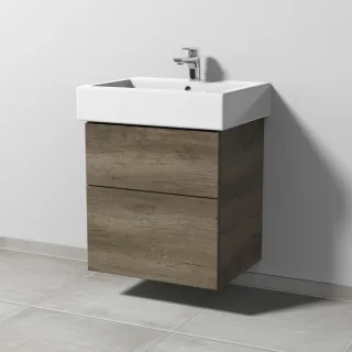 Sanipa 3way Waschtischunterbau zu Duravit Vero Waschtisch mit 2 Auszügen, Eiche-Nebraska SM71637