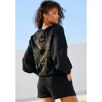 Buffalo Sweatshirt Loungeshirt mit großem Rückenprint- mit Glanz-Effekt, Loungewear