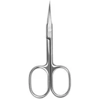 TPFBeauty Hautschere aus rostfreiem Edelstahl, (Nagelhautschere / Augenbrauenschere), mit gebogener Scherenspitze - Silber