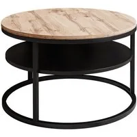 Lookway Couchtisch CIRI SLIM LOFT mit Ablage (1 Tisch), Durchmesser: ⌀ 60 cm