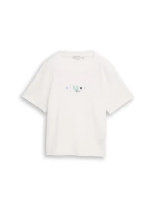 Tom Tailor - T-shirt mit Print weiß - Gr. - XL