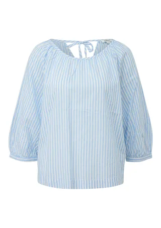 s.Oliver - Bluse blau/weiß - Gr. - 42