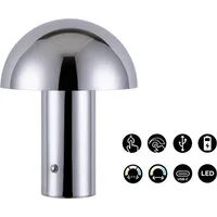 s.Oliver LED Tischleuchte Hillu, Dimmer, Dimmfunktion, Ein-/Ausschalter, USB-Anschluss mit Ladefunktion, USB-Ladefunktion, mehrere Helligkeitsstufen, LED fest integriert, warmweiß - kaltweiß, dimmbar, Typ-C-Ladekabel, CCT, Akku, Tischlampe kabellos, 