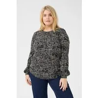 KAFFE Curve Langarmbluse Bluse langarm KCmila Große Größen