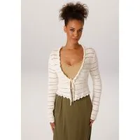 Aniston CASUAL Strickjacke im trendigen Ajour-Muster-Mix