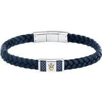 MASERATI Edelstahlarmband Maserati Herren-Armband Edelstahl, Leder, Modern