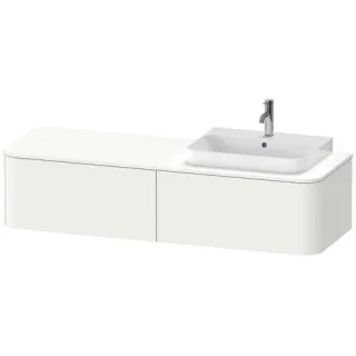 Duravit Happy D.2 Plus Konsolenwaschtischunterbau wandhängend Weiß Seidenmatt 1600x550x354 mm - HP49 HP4944R3636
