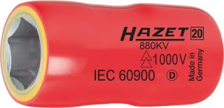 HAZET Steckschlüssel-Einsatz Außen-Sechskant-Tractionsprofil (3/8 Zoll) - 880KV-17