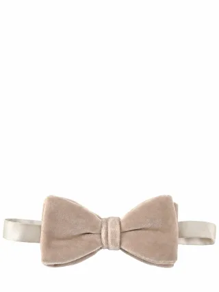 Blick Herren Samt-Fliege Beige 100 % Baumwolle