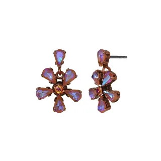 konplott - Ohrstecker - Twisted Blossom braun