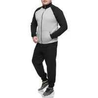 L.gonline Freizeitanzug Herren Trainingsanzug Freizeitanzug ohne Kapuze 500A (Zipperjacke ohne Kapuze und Hose, 2-tlg., Zipperjacke und Hose), Fitness Freizeit Casual