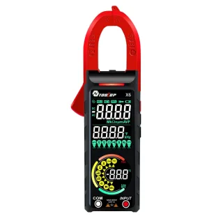 AV TOOLTOP X6 Digital Clamp Meter 400A High Precision AC/DC Current Measure with Live Wire Recognition NCV Induction Det