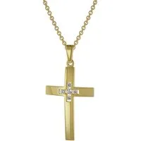 trendor Kreuzkette 39018, mit Kreuz Gold auf Silber