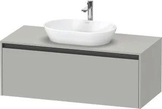 Duravit Ketho.2 Konsolenwaschtischunterbau wandhängend Betongrau Matt 1200x550x459 mm - K24887007070 K24887007070000