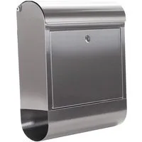 Profirst Briefkasten Mail PM 730 Briefkasten Edelstahl, Zeitungsrolle