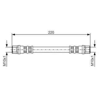Bosch Bremsschlauch hinten Opel Corsa Tigra