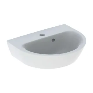 Geberit Renova Handwaschbecken 500375018 45 x 36 cm, weiß/KeraTect, mit Hahnloch, mit Überlauf