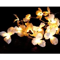 Guru-Shop LED-Lichterkette Exotische Lotusblüten, Blüten LED Lichterkette..