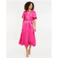 Threadbare Sommerkleid THB Salad Satin Midi (1-tlg) mit tollem Bindeband an der Taille
