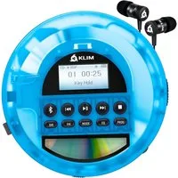 KLIM Nomad tragbarer CD-Player (Bluetooth, tragbarer Discman mit Kopfhörer, Ideal für Autos, MP3)