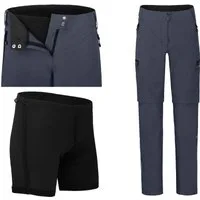 Bergson Fahrradhose VINA Zipp-off Damen Radhose (mit gepolsterter Innenhose), robust, elastisch, Kurzgr