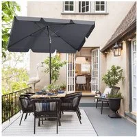 Sekey Rechteckschirm Sonnenschirm Rechteckig Balkon Balkonschirm Knickbar, LxB: 200,00x125,00 cm, UV50+ Sonnenschutz, für Terrasse