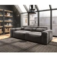 DELIFE Big-Sofa Sirpio, Mikrofaser Khakibraun 230x95 cm