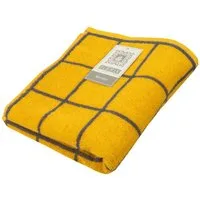 Egeria Handtuch Karino, Frottier (1-St), modern kariert, gelb, grau