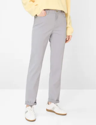 Brax Damen Five-Pocket-Hose Style CAROLA LIGHT GREY, hellgrau, Gr. 38