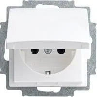 Schutzkontakt-Steckdosen-Einsatz Schuko CEE 7/3 Typ F 16 Ampere 250 Volt Unterputz weiß (glänzend), Retail