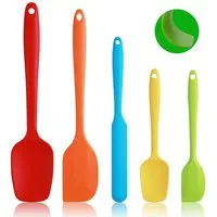 FOUORTUNATE-BEE Teigschaber Silikon Teigschaber Set 5tlg – Küchen- & Backspatel, Hitzebeständige Spatel für Backen, Kochen & Rühren