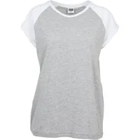 URBAN CLASSICS Kurzarmshirt Urban Classics Damen Ladies Contrast Raglan Tee (1-tlg)