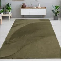 Carpetia Fellteppich Kunstfell Hasenfell-Optik, rechteckig, Höhe: 10 mm, seidig weich & flauschig mit dichter Kurzflorstruktur