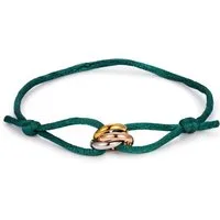 Kim Johanson Armband Tricolor (1-tlg., Inkl Geschenkbox), Edelstahl-Ring an Kordel, verstellbar
