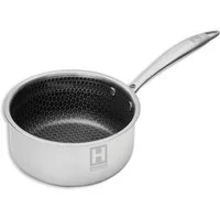 HENSSLERS Kasserolle, Edelstahl (1-tlg), Ø 18 cm, 2,2 Liter, 3-Schicht Material mit Wabenstruktur, Induktion