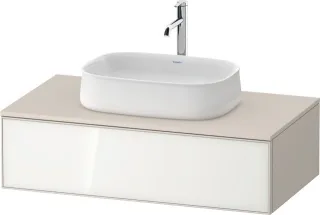 Duravit Zencha Konsolenwaschtischunterbau wandhängend Weiß & Taupe n/a & Supermatt 1000x550x281 mm - ZE4811064830000