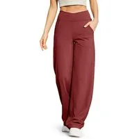 G4Free Jogginghose Damen Jogginghose Hohe Taille Weites Bein Yoga & Alltag Jogginghose mit Taschen