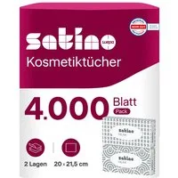 Satino Kosmetiktücher aus der Flachbox - 2-lagig - super soft - 100 Tücher pro Box (40-St)