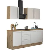 KOCHSTATION Küchenzeile Florida, Breite 210 cm, Softclose für Türen und Schubkästen, ohne E-Geräte