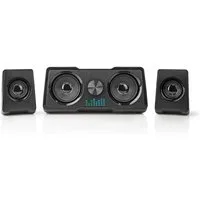 Nedis GSPR21022BK Lautsprecher 2.2 (48 W, USB, 2.2 System, RGB-Beleuchtung für Gaming-Setup und Schreibtisch)