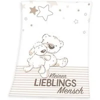 Wohndecke Kleiner Lieblingsmensch Microfaser Flauschdecke 75 x 100 cm, Herding