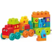 MEGA BLOKS Mega Bloks ABC Lernzug Spielbausteine, (60 St)