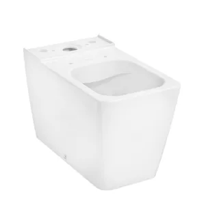 hansgrohe EluPura Q Stand-WC 60263450 für aufgesetzten Spülkasten 640 wandbündig mit horizontalem/vertikalem Abgang , AquaFall Flush