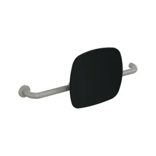 Hewi 801 Rückenstütze 801.51.9263L95 Wandabstand 150mm, Ausführung links, Lehne tiefschwarz, felsgrau