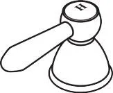 Hansgrohe Hebelgriff Axor Carlton chrom Warmwasserseite, 17295000 17295000