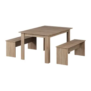 Vicco Esstisch, Sonoma Eiche, Holzwerkstoff, Rechteckig, 137.6x73x92.8 cm, Esszimmer, Bänke, Tischgruppen & Eckbankgruppen