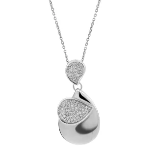 Orphelia Damen-Kette aus 925er Sterlingsilber mit Anhänger – Silber ZH-4465
