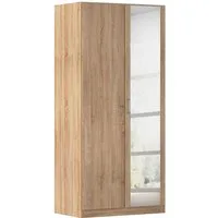 rauch Kleiderschrank Schrank Garderobe Garderobenschrank Putzschrank Wäscheschrank BERGHEIM (Breite/Höhe/Tiefe: 91/197/54 cm) mit viel Stauraum, rechte Tür abschließbar 2 Schlüssel MADE IN GERMANY