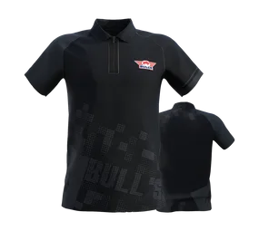 Bulls NL Plain Black Dart Poloshirt